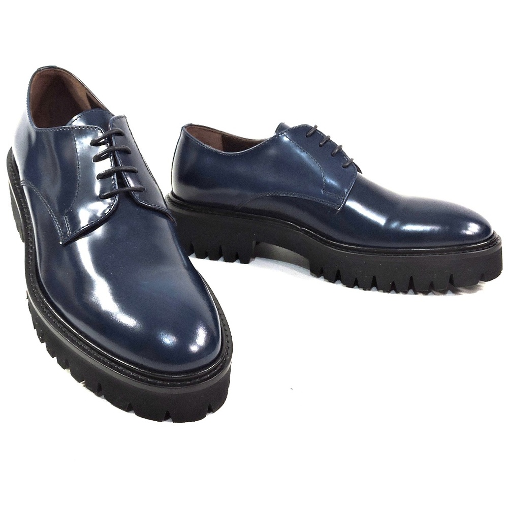 ALBERTO CICCIOLI 🇮🇹 WOMEN'S NAVY BLUE SOFT LEATHER COMFORT OXFORD SHOES